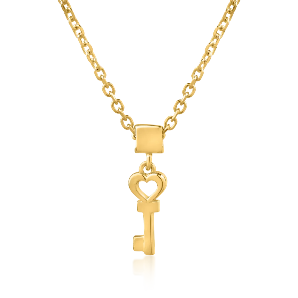 Lant cu pandantiv din aur galben