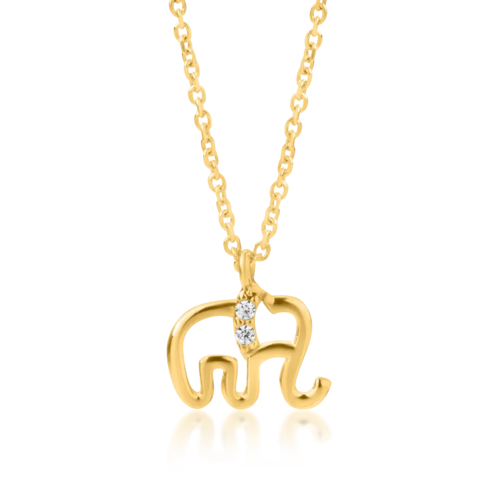 Lant cu pandantiv din aur galben