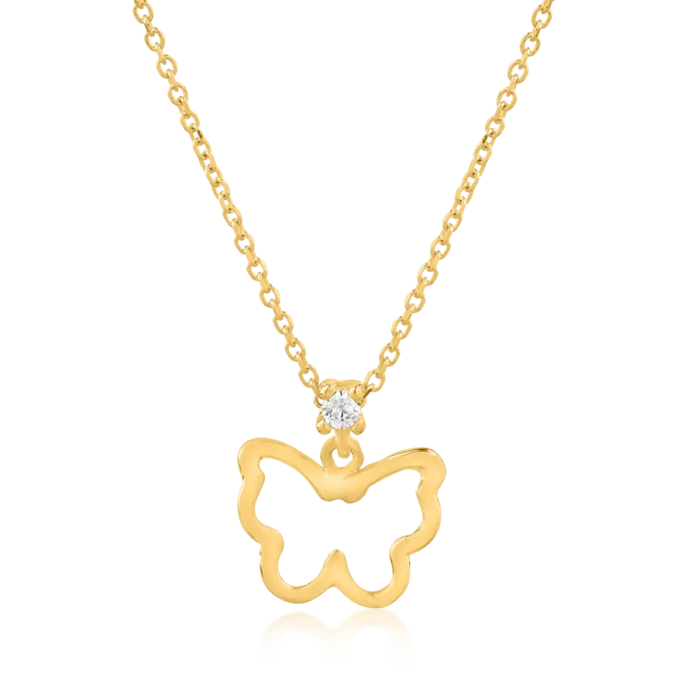 Lant cu pandantiv din aur galben