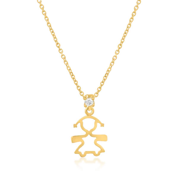 Lant cu pandantiv din aur galben