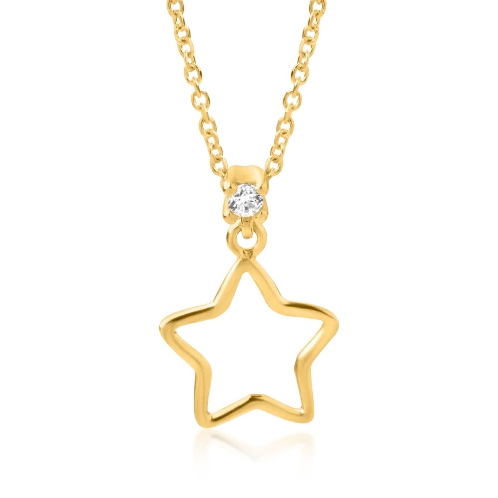 Lant cu pandantiv din aur galben