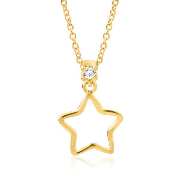 Lant cu pandantiv din aur galben