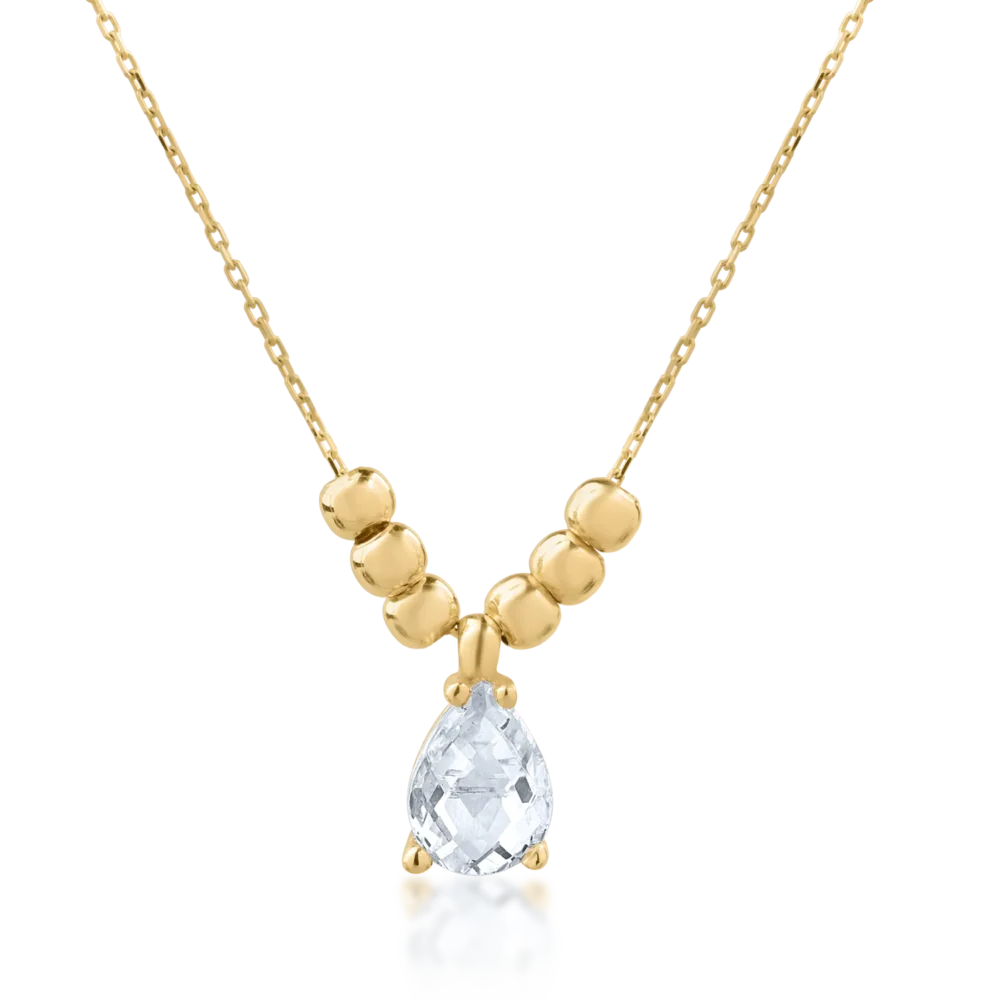 Lant cu pandantiv din aur galben