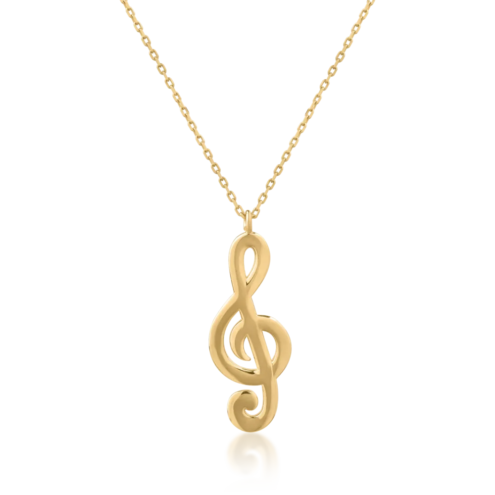 Lant cu pandantiv din aur galben