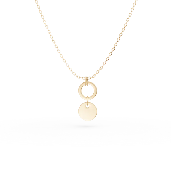 Lant cu pandantiv din aur galben