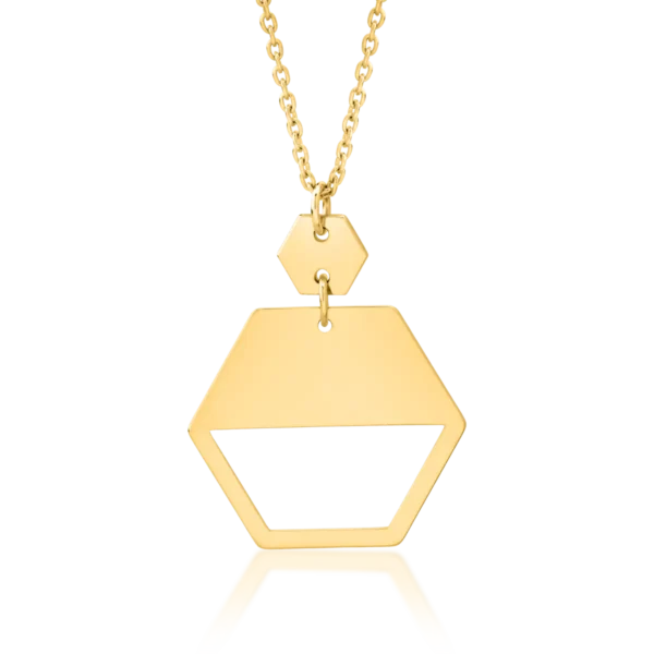 Lant cu pandantiv din aur galben