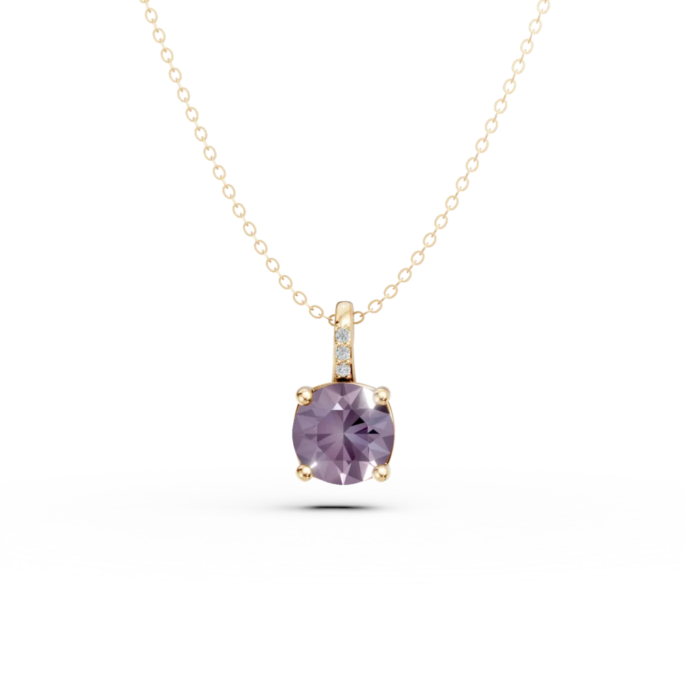 Lant cu pandantiv din aur galben