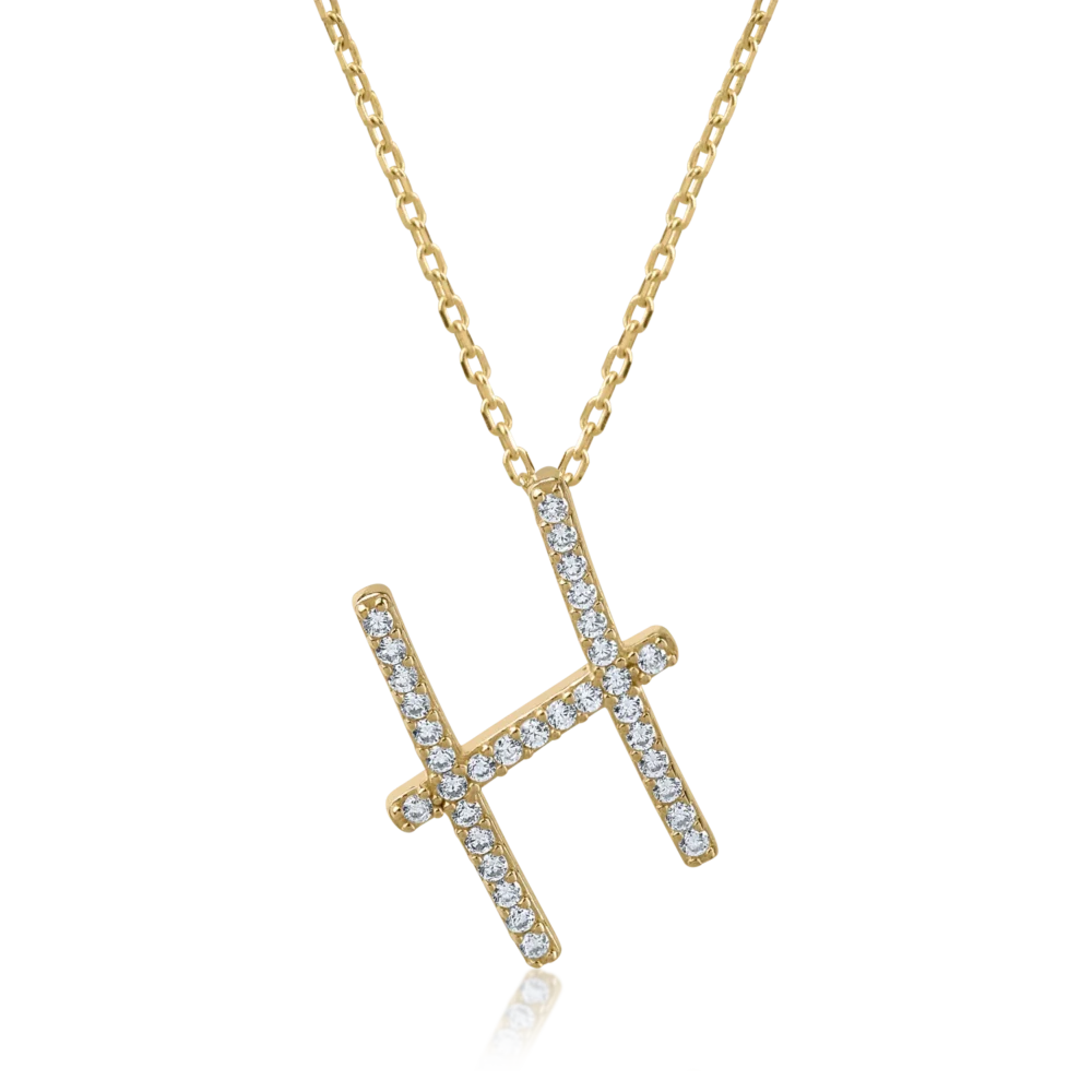 Lant cu pandantiv din aur galben