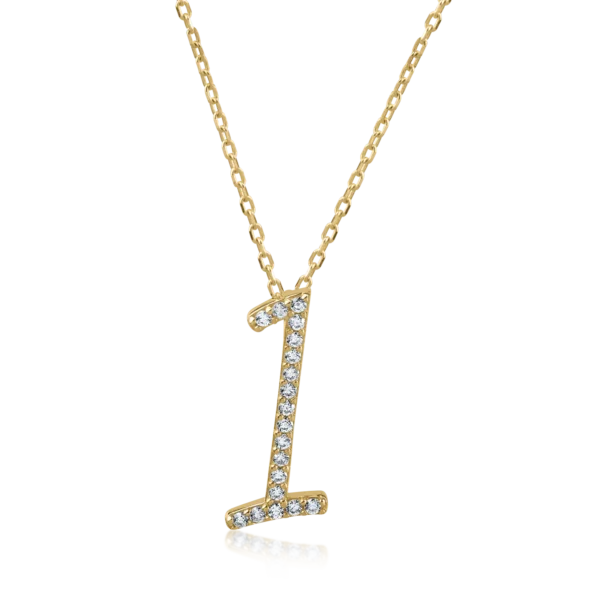 Lant cu pandantiv din aur galben