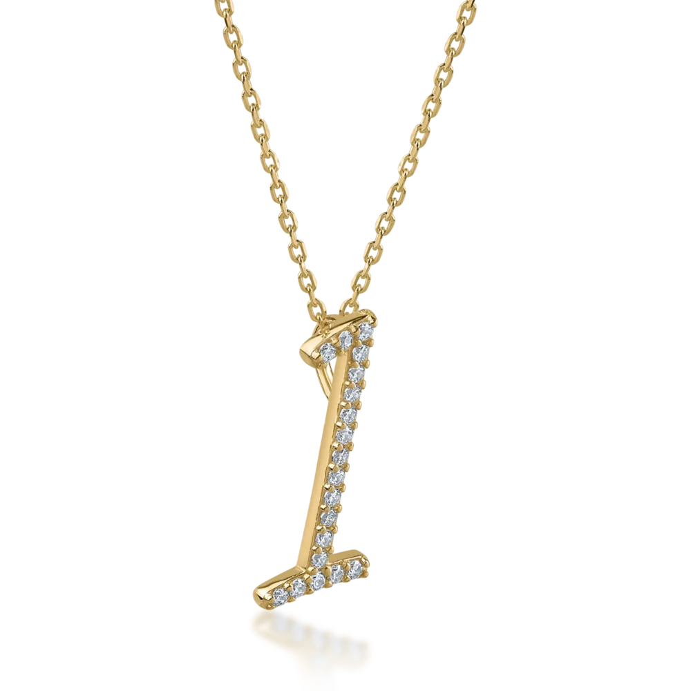 Lant cu pandantiv din aur galben - imagine 2