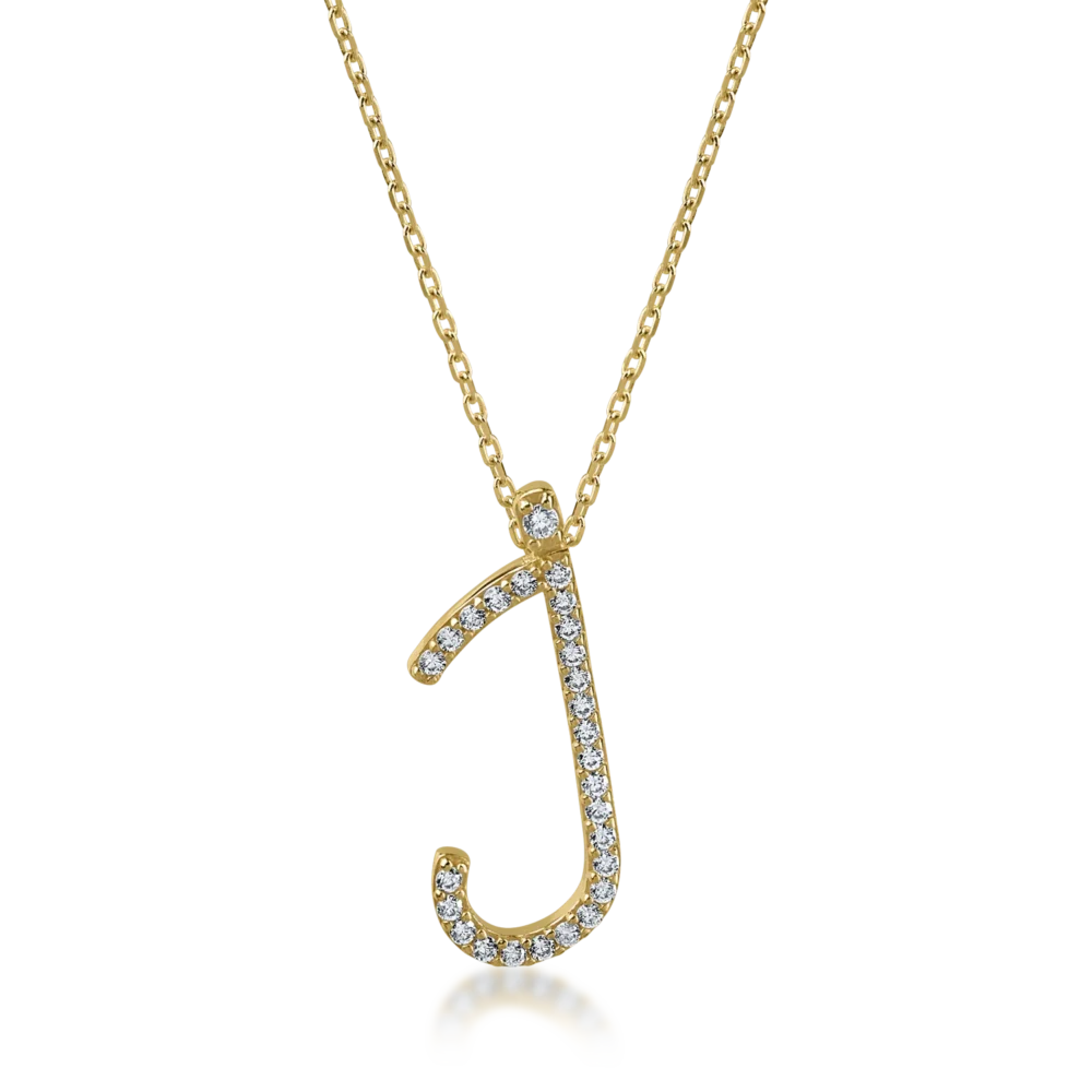 Lant cu pandantiv din aur galben