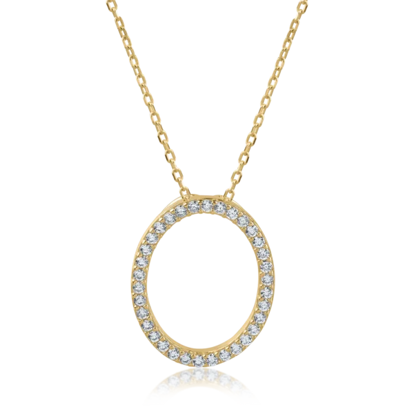 Lant cu pandantiv din aur galben