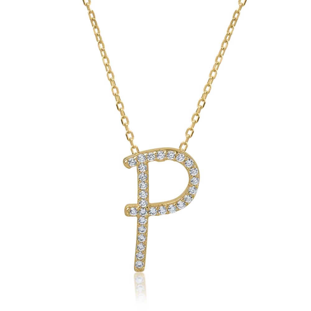 Lant cu pandantiv din aur galben