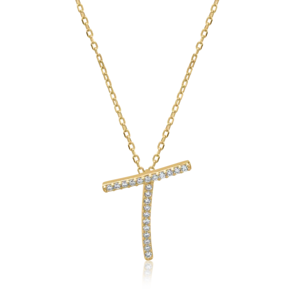 Lant cu pandantiv din aur galben