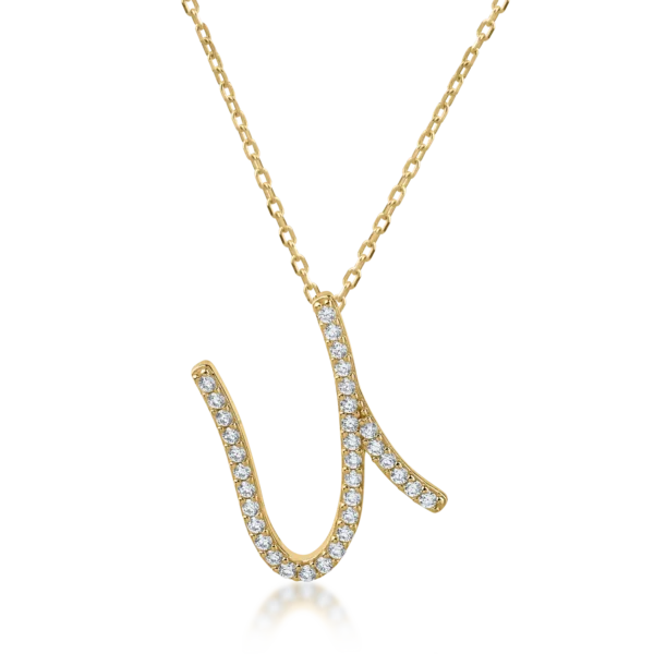 Lant cu pandantiv din aur galben