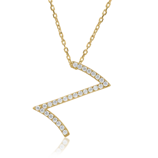 Lant cu pandantiv din aur galben