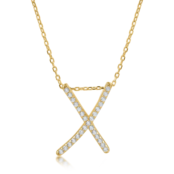 Lant cu pandantiv din aur galben