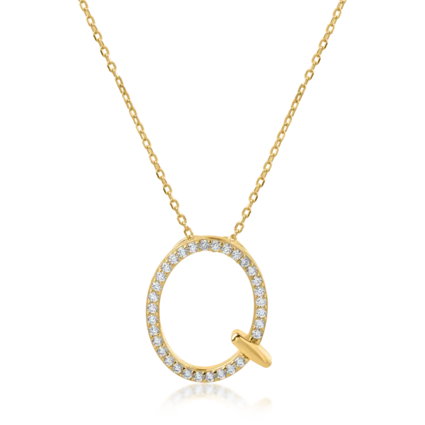 Lant cu pandantiv din aur galben