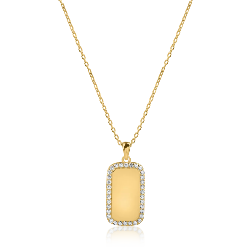 Lant cu pandantiv din aur galben