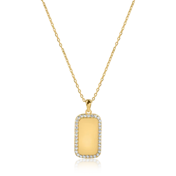 Lant cu pandantiv din aur galben