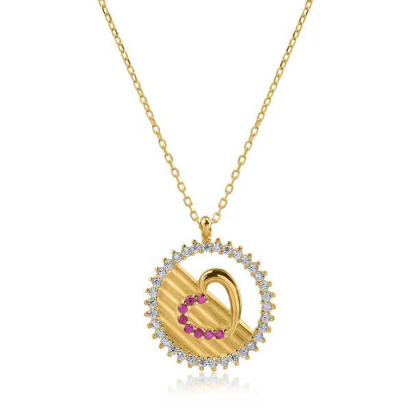 Lant cu pandantiv din aur galben