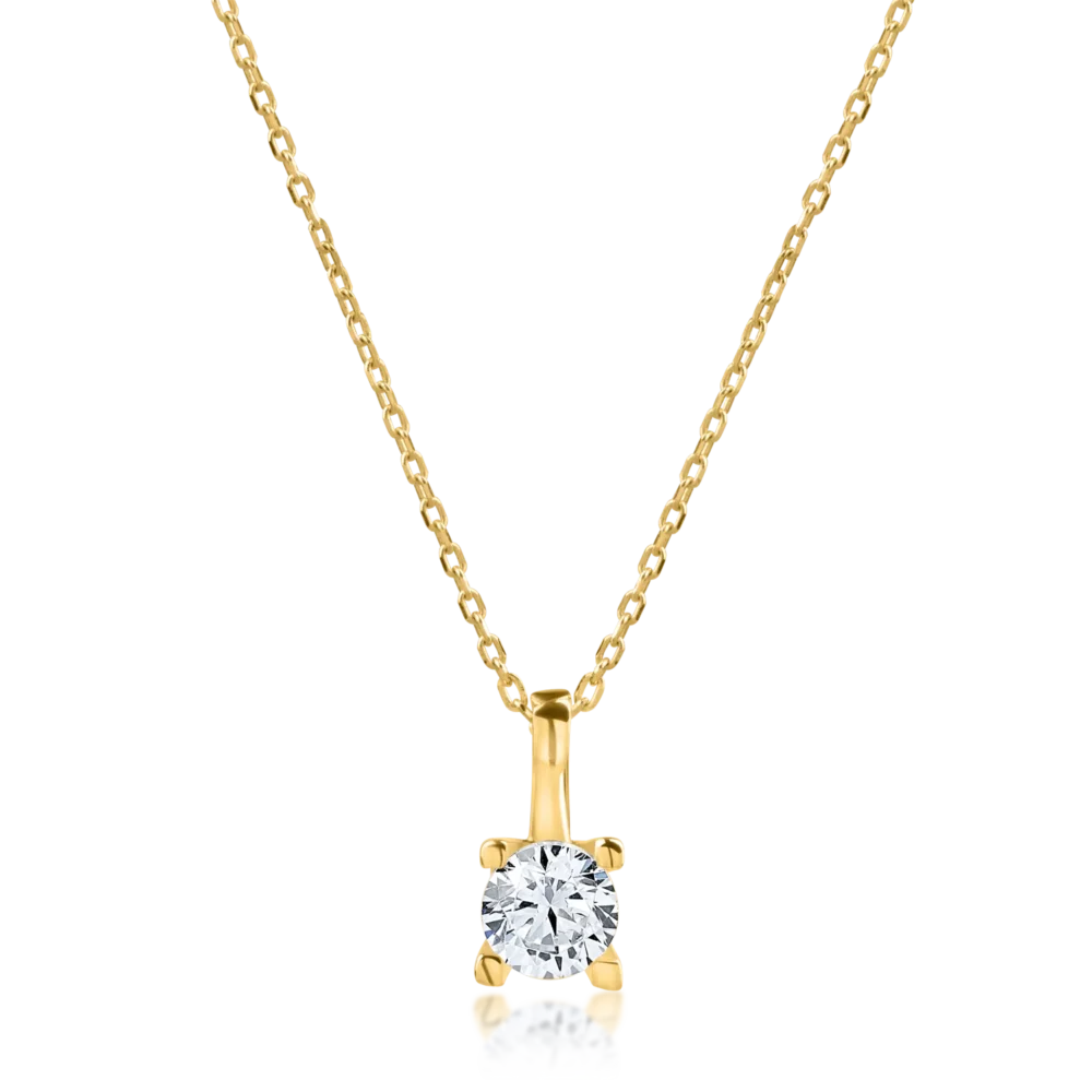 Lant cu pandantiv din aur galben