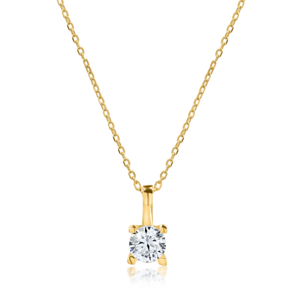 Lant cu pandantiv din aur galben