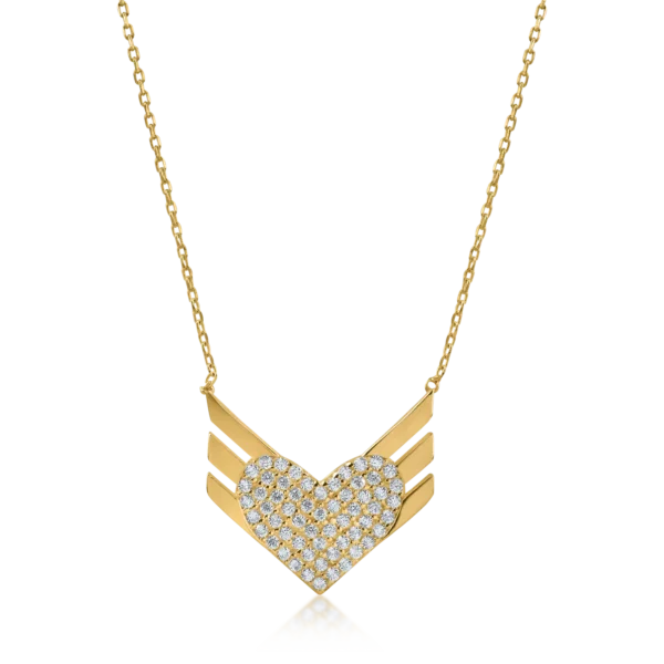 Lant cu pandantiv din aur galben