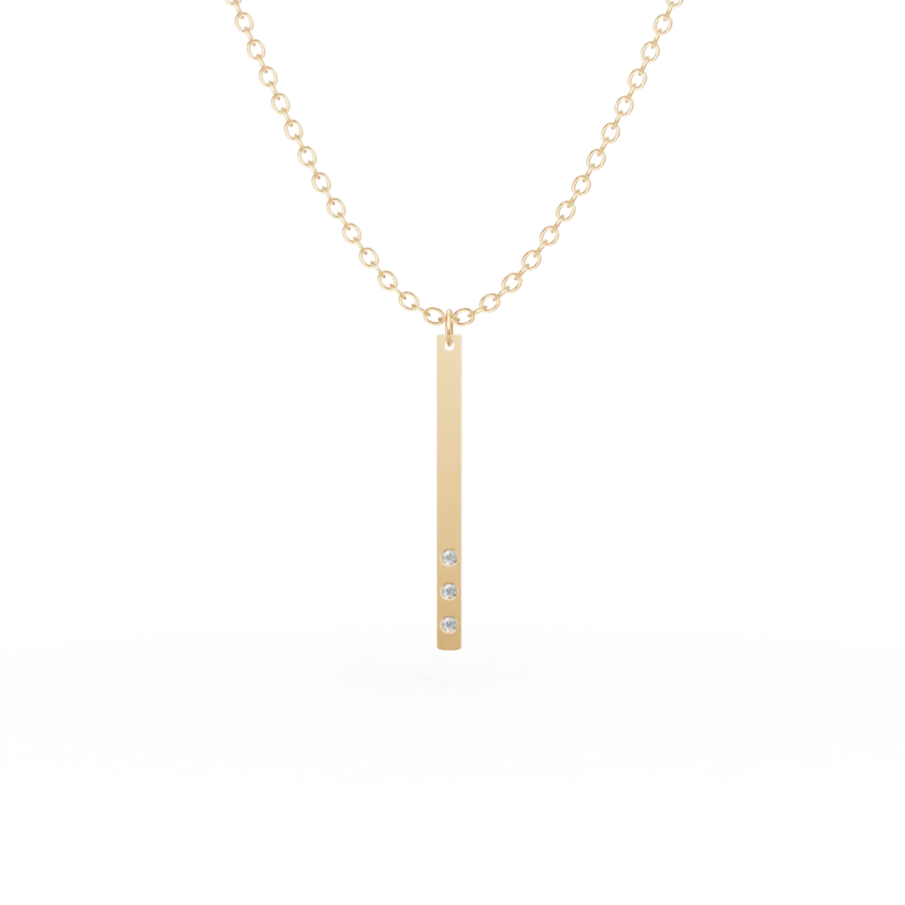 Lant cu pandantiv din aur galben