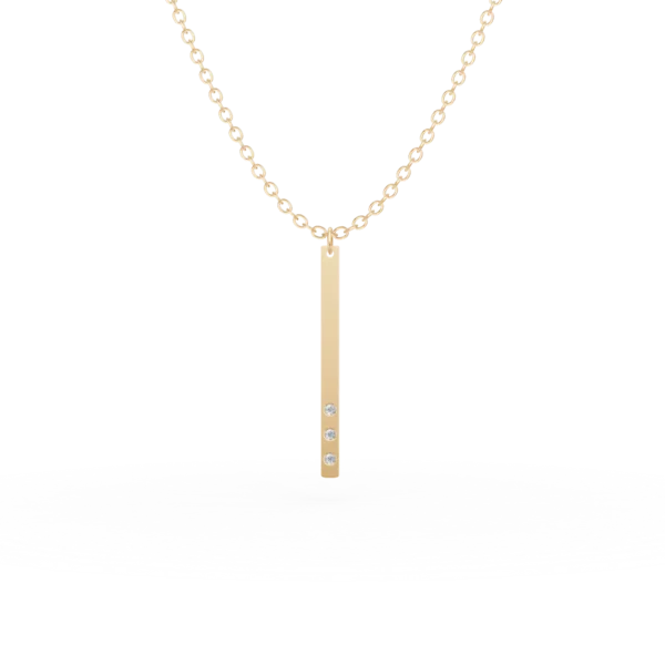 Lant cu pandantiv din aur galben