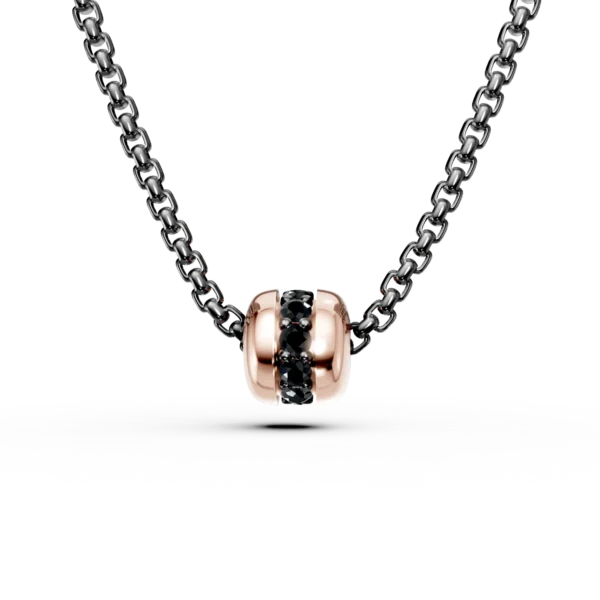 Lant pentru barbati din aur roz-negru