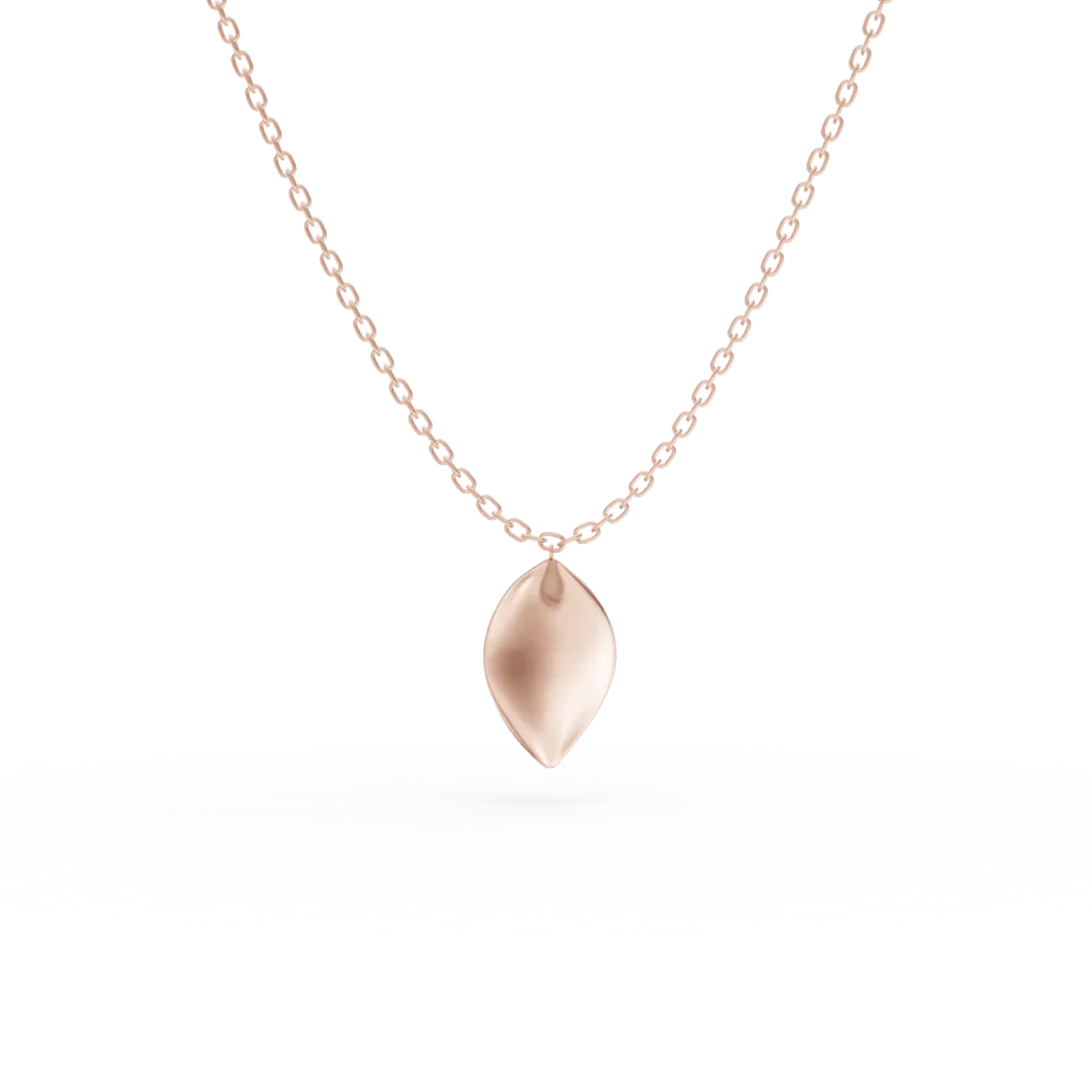 Lant cu pandantiv din aur roz