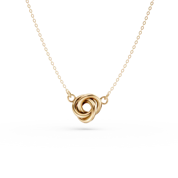 Lant cu pandantiv geometric din aur galben