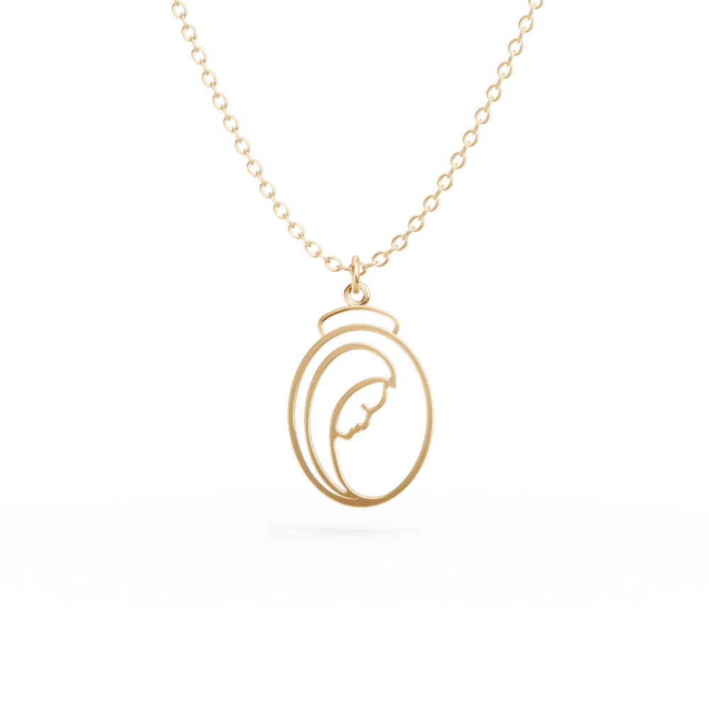 Lant cu pandantiv geometric din aur galben