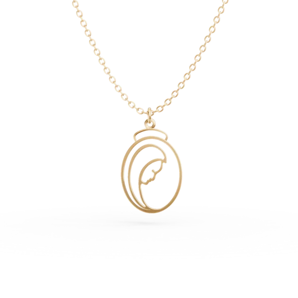 Lant cu pandantiv geometric din aur galben