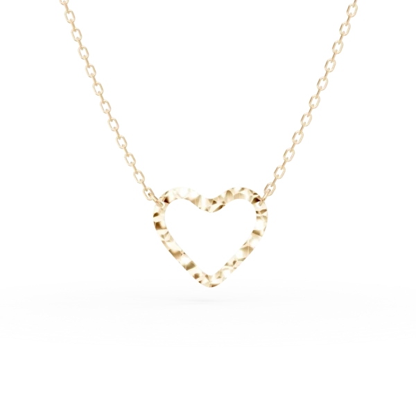 Lant cu pandantiv inima din aur galben