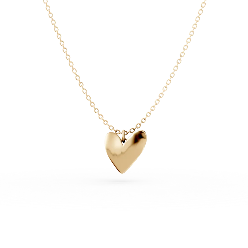 Lant cu pandantiv inima din aur galben