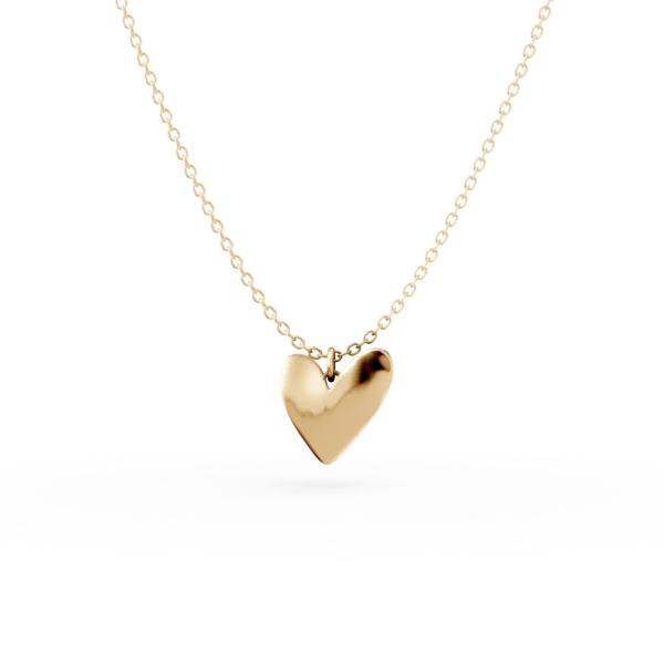 Lant cu pandantiv inima din aur galben