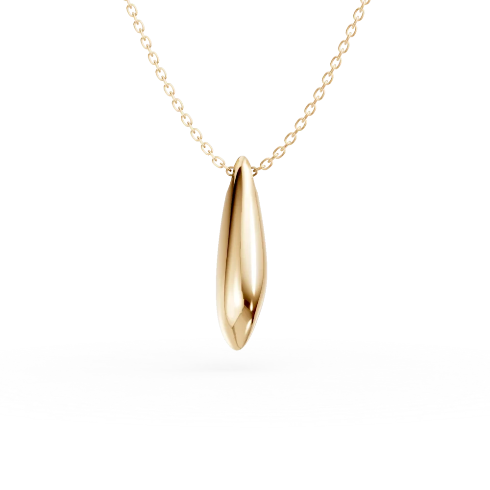 Lant cu pandantiv minimalist din aur galben