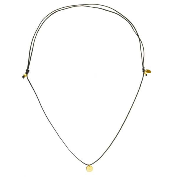 Lant cu snur si banut din aur galben