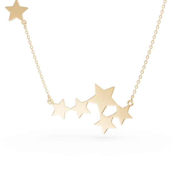 Lant cu stelute din aur galben