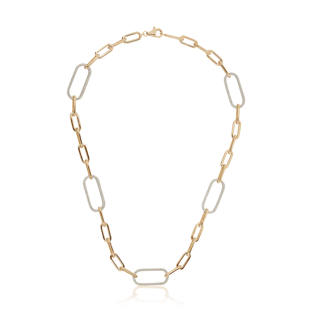 Lant cu zale din aur galben cu diamante de 1.1ct