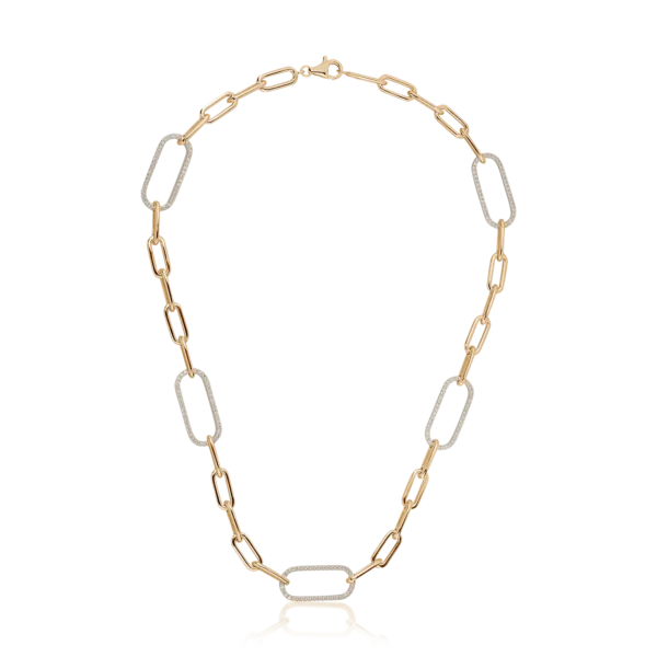 Lant cu zale din aur galben cu diamante de 1.1ct