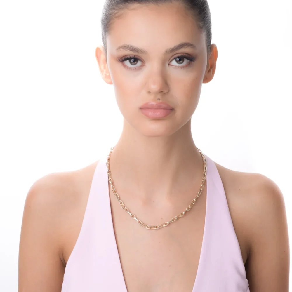 Lant din aur galben cu zale - imagine 2