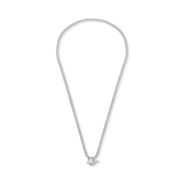 Lant din aur alb cu diamante de 0.47ct