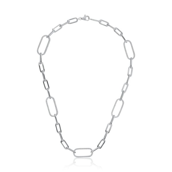 Lant din aur alb cu diamante de 1.2ct