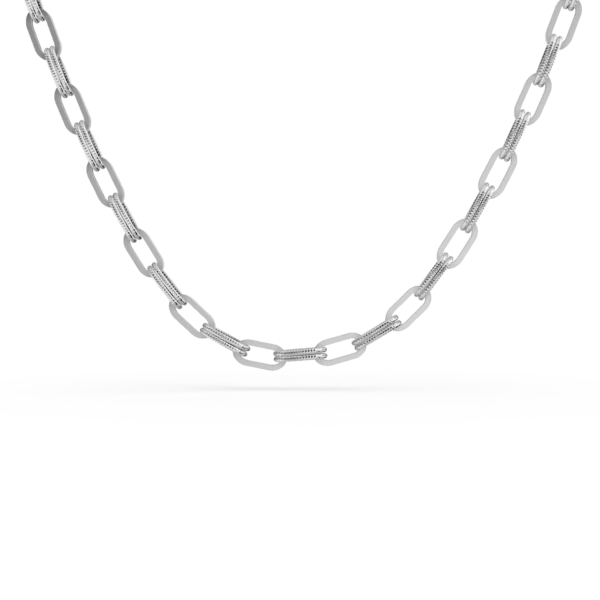 Lant din aur alb cu zale