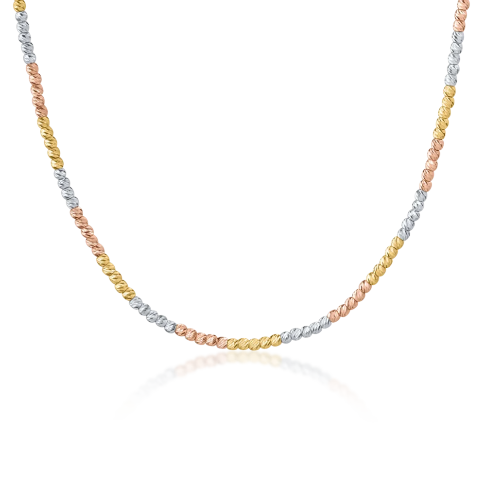 Lant din aur alb-roz-galben