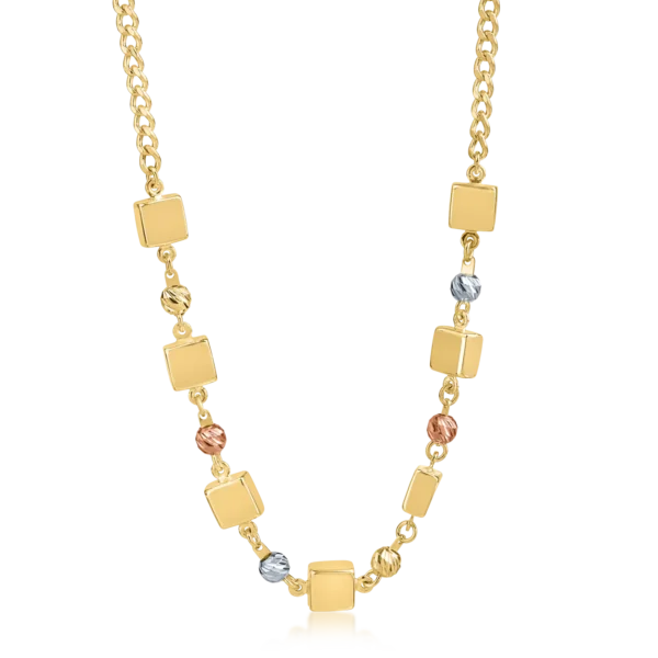 Lant din aur galben-alb-roz