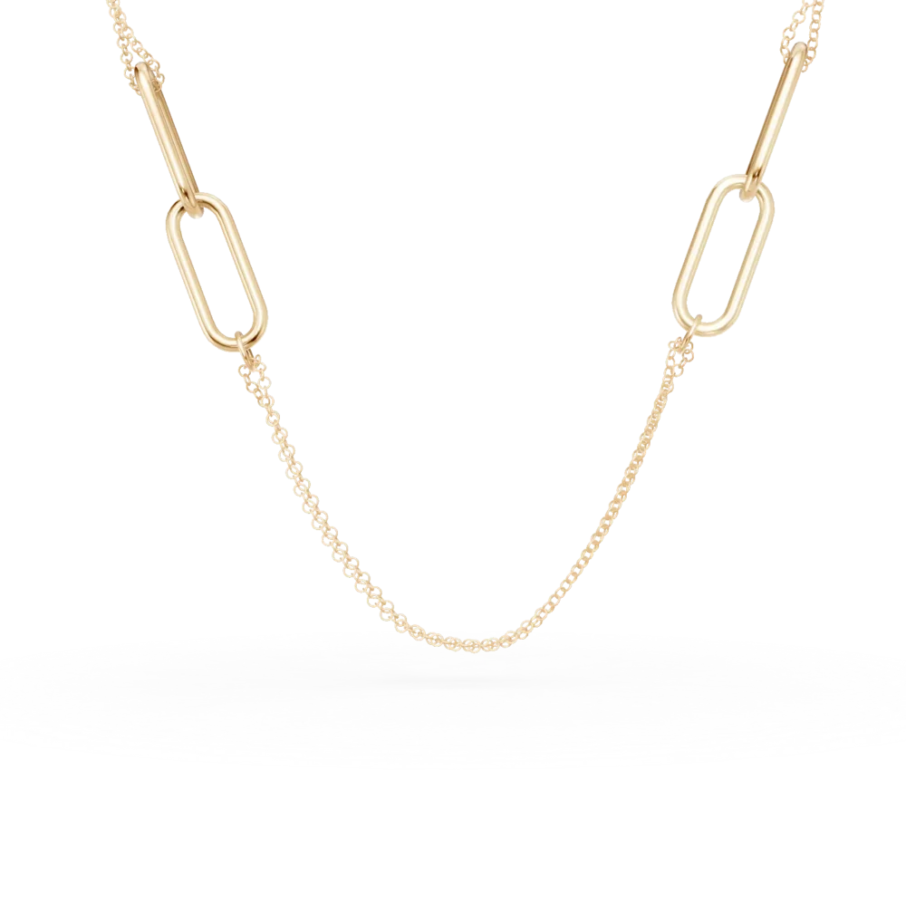 Lant din aur galben cu zale